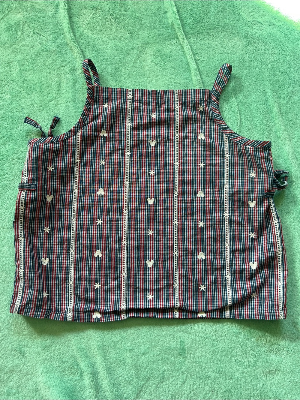 Old Navy & Disney colab Red and Blue Striped Girls' Camisole with Mickey Mouse
